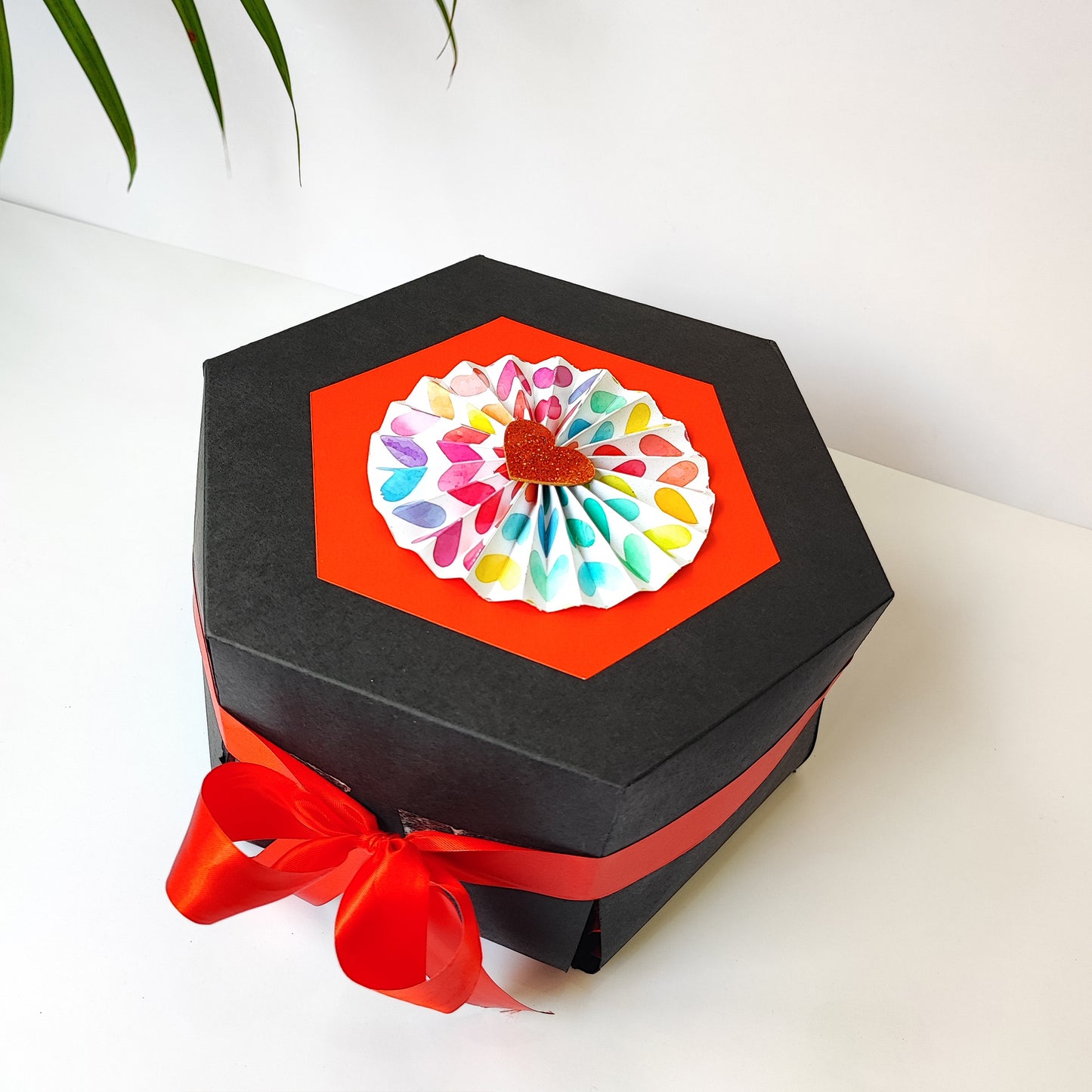 Four Layer Kitkat Explosion Box Red Black (With Chocolates)