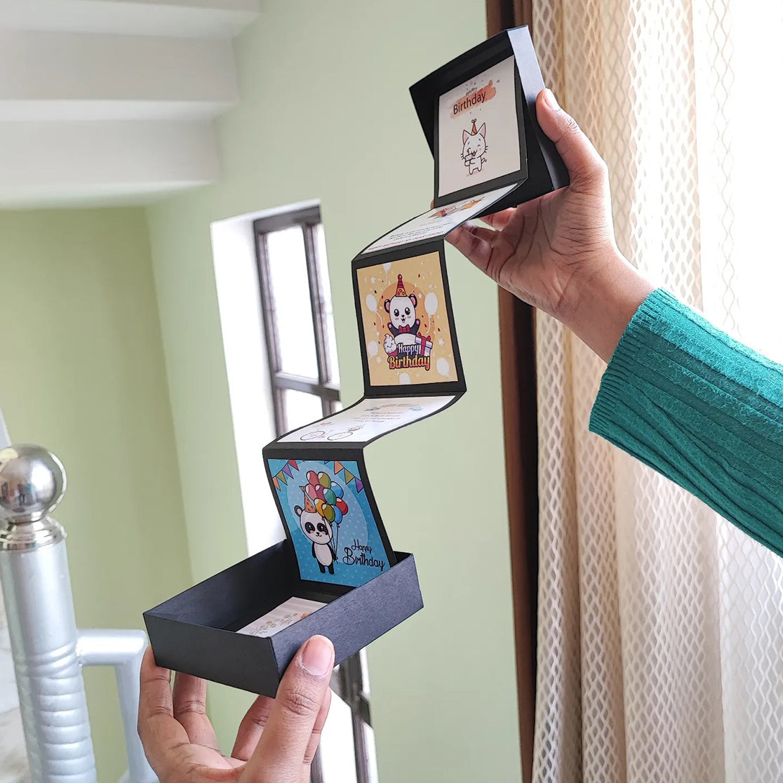 Mini Black Birthday Ladder Box