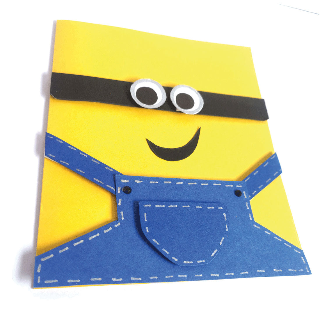 Handmade Yellow Minion Character Greeting Card