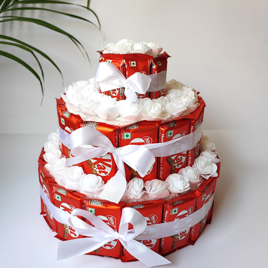 3-Layer Birthday Kitkat Chocolate Cake Handmade