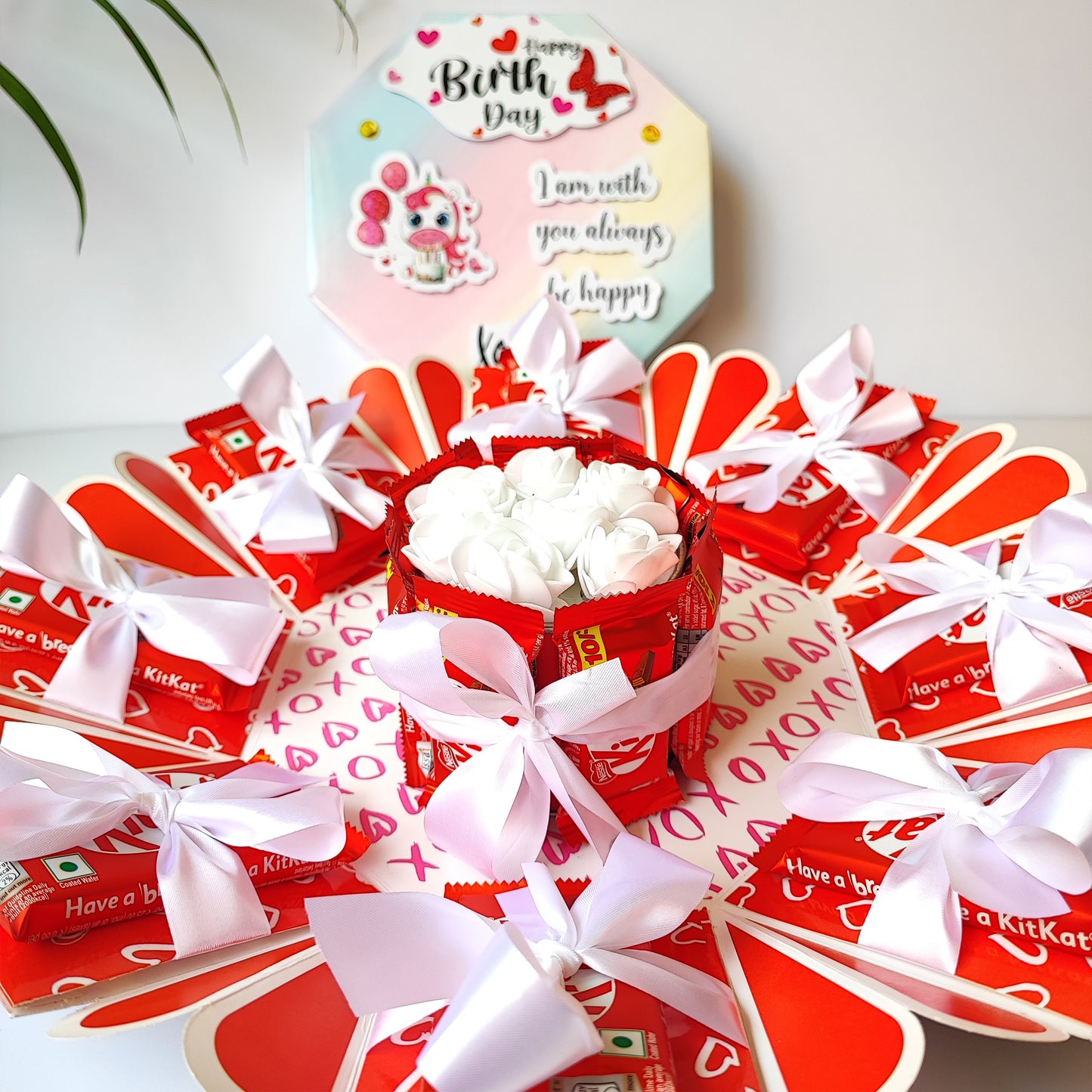 Single-Layer Birthday Kitkat Chocolate Explosion Box
