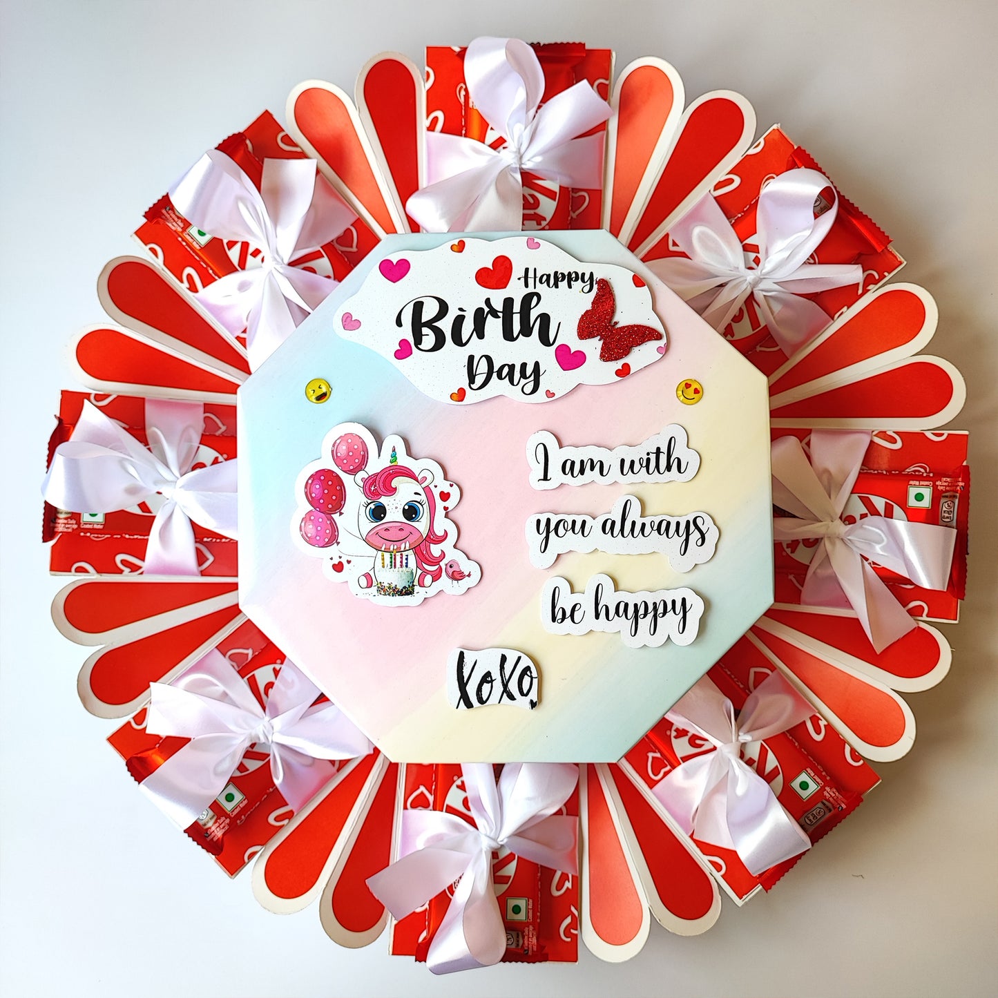 Single-Layer Birthday Kitkat Chocolate Explosion Box