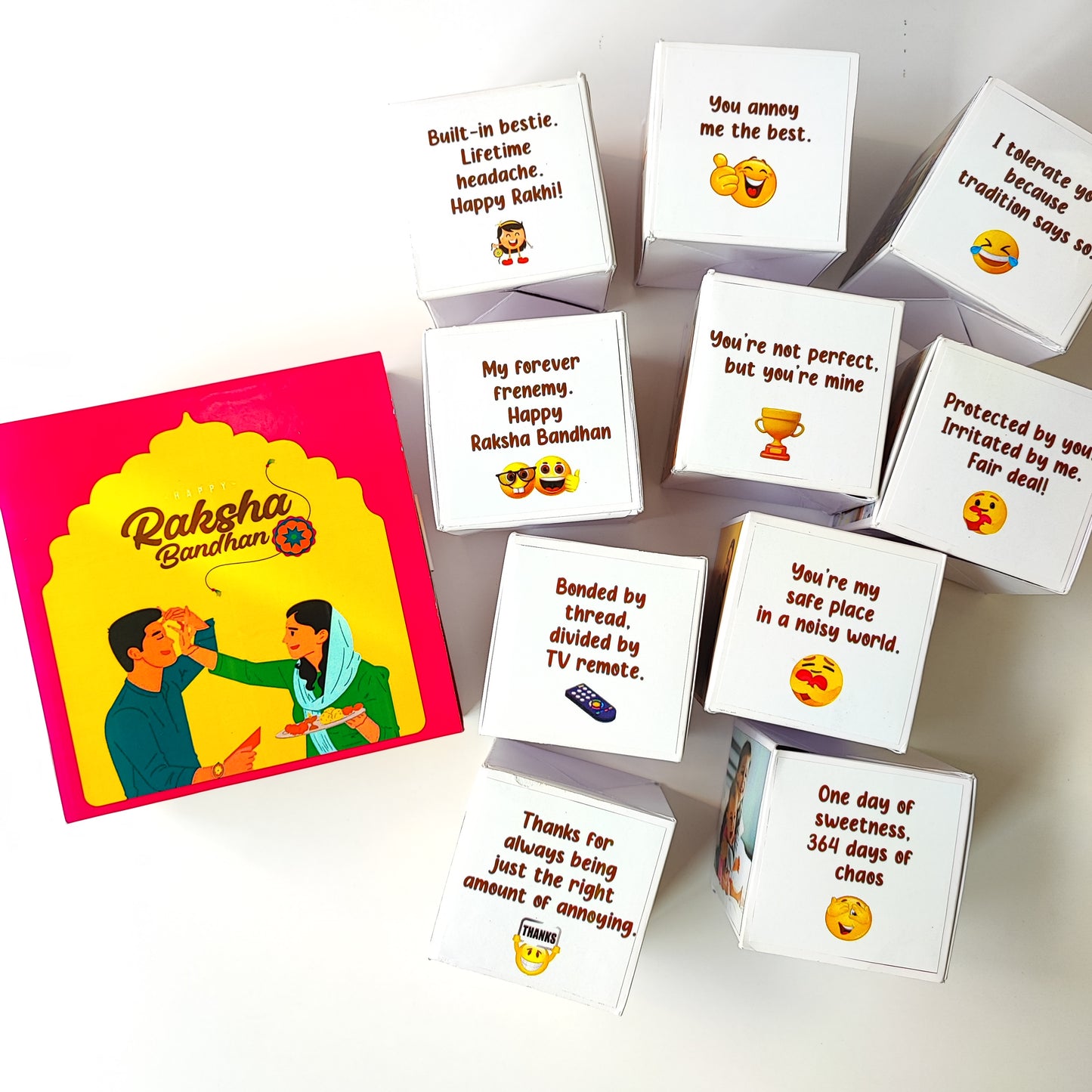 Rakhi Surprise Gift with 10 Jumping Cubes