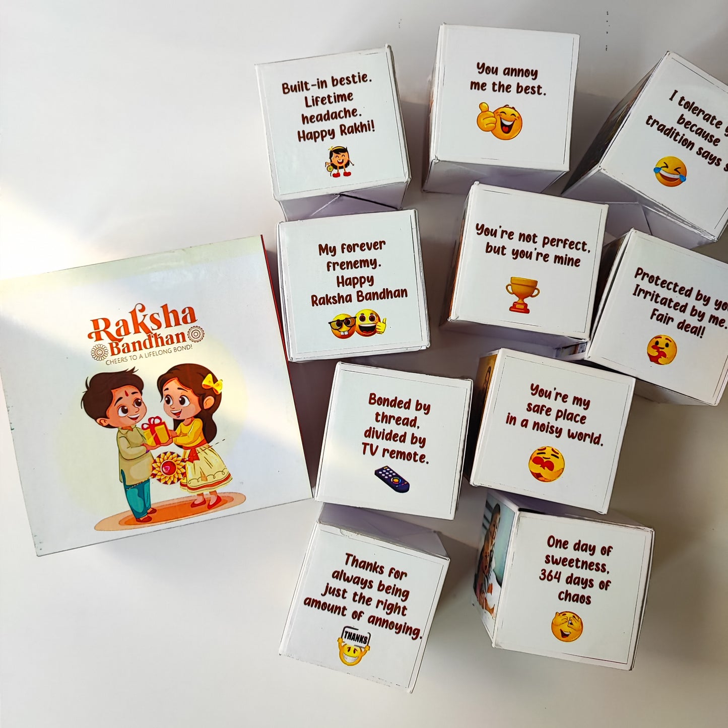 Rakhi Surprise Gift with 10 Jumping Cubes