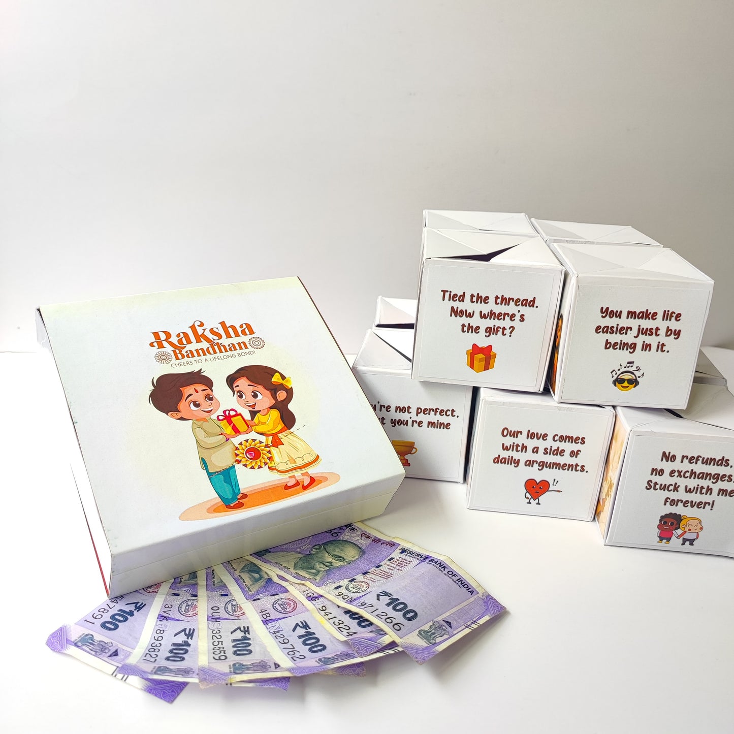 Rakhi Surprise Gift with 10 Jumping Cubes