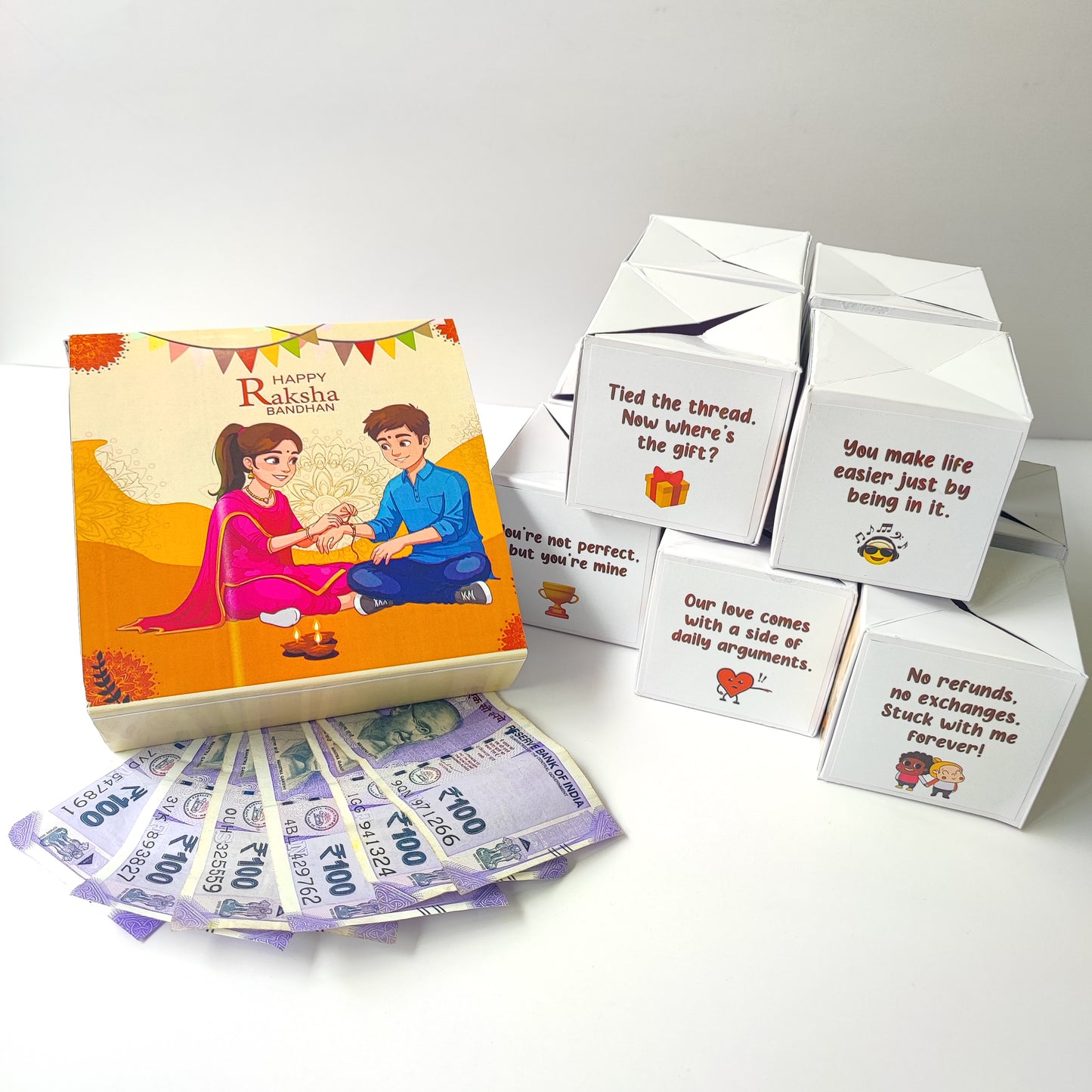 Rakhi Surprise Gift with 10 Jumping Cubes