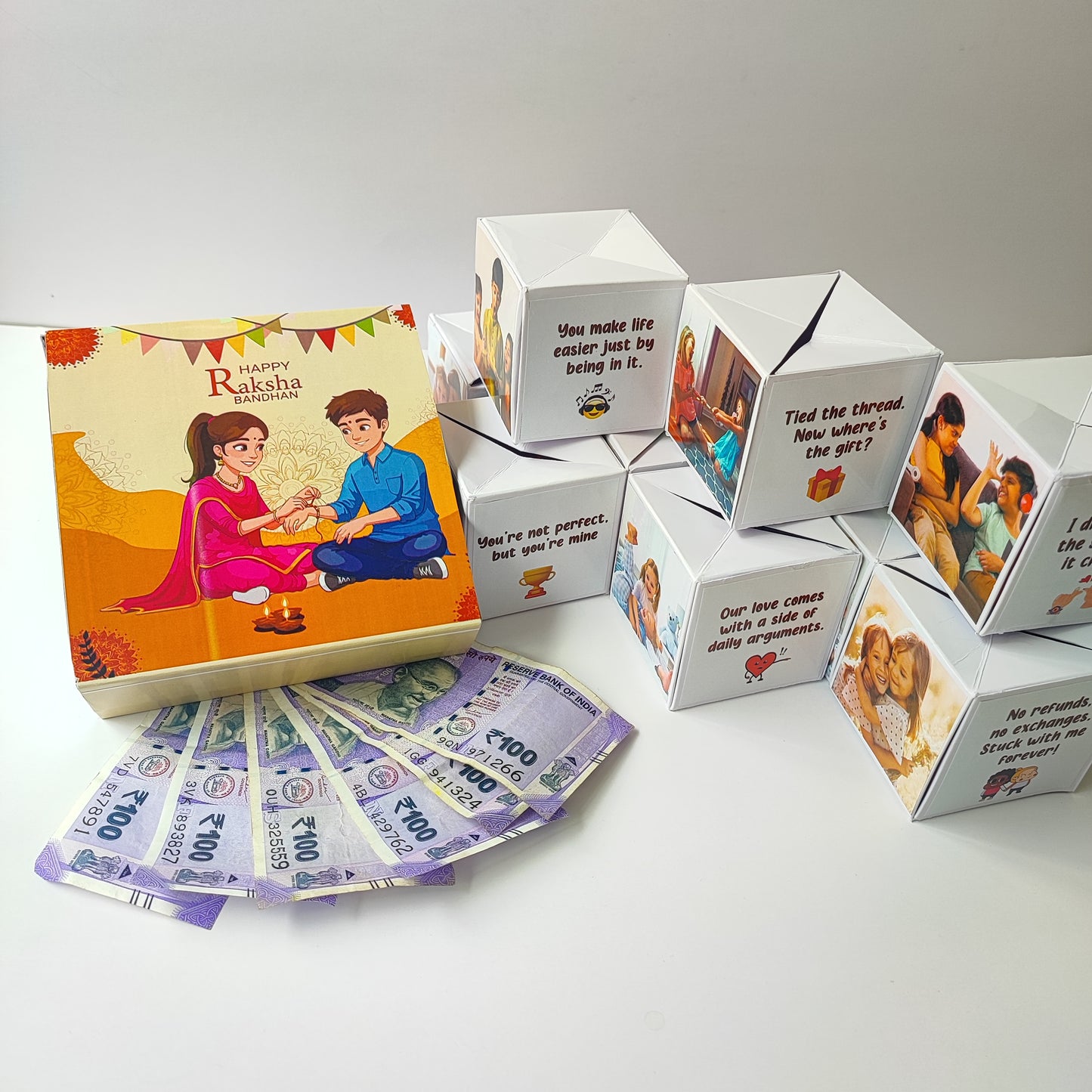 Rakhi Surprise Gift with 10 Jumping Cubes