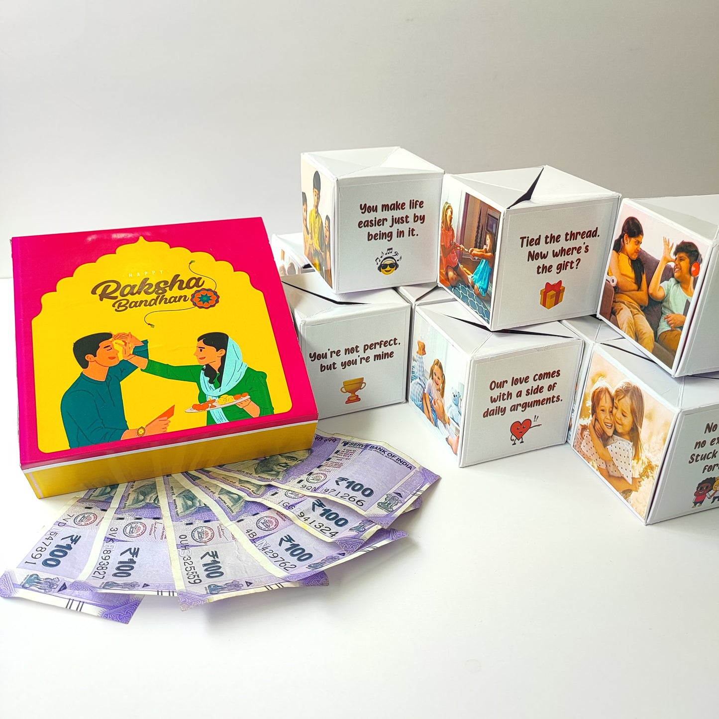 Rakhi Surprise Gift with 10 Jumping Cubes