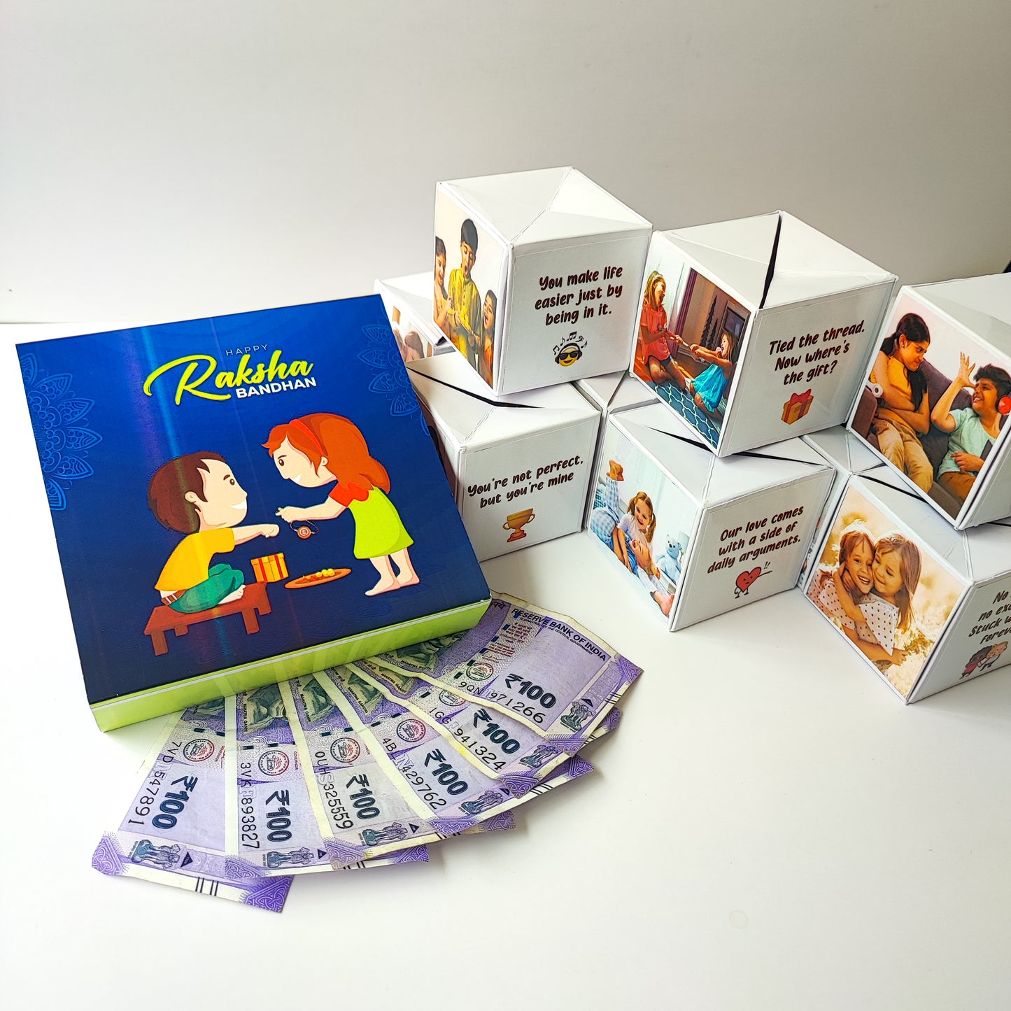 Rakhi Surprise Gift with 10 Jumping Cubes