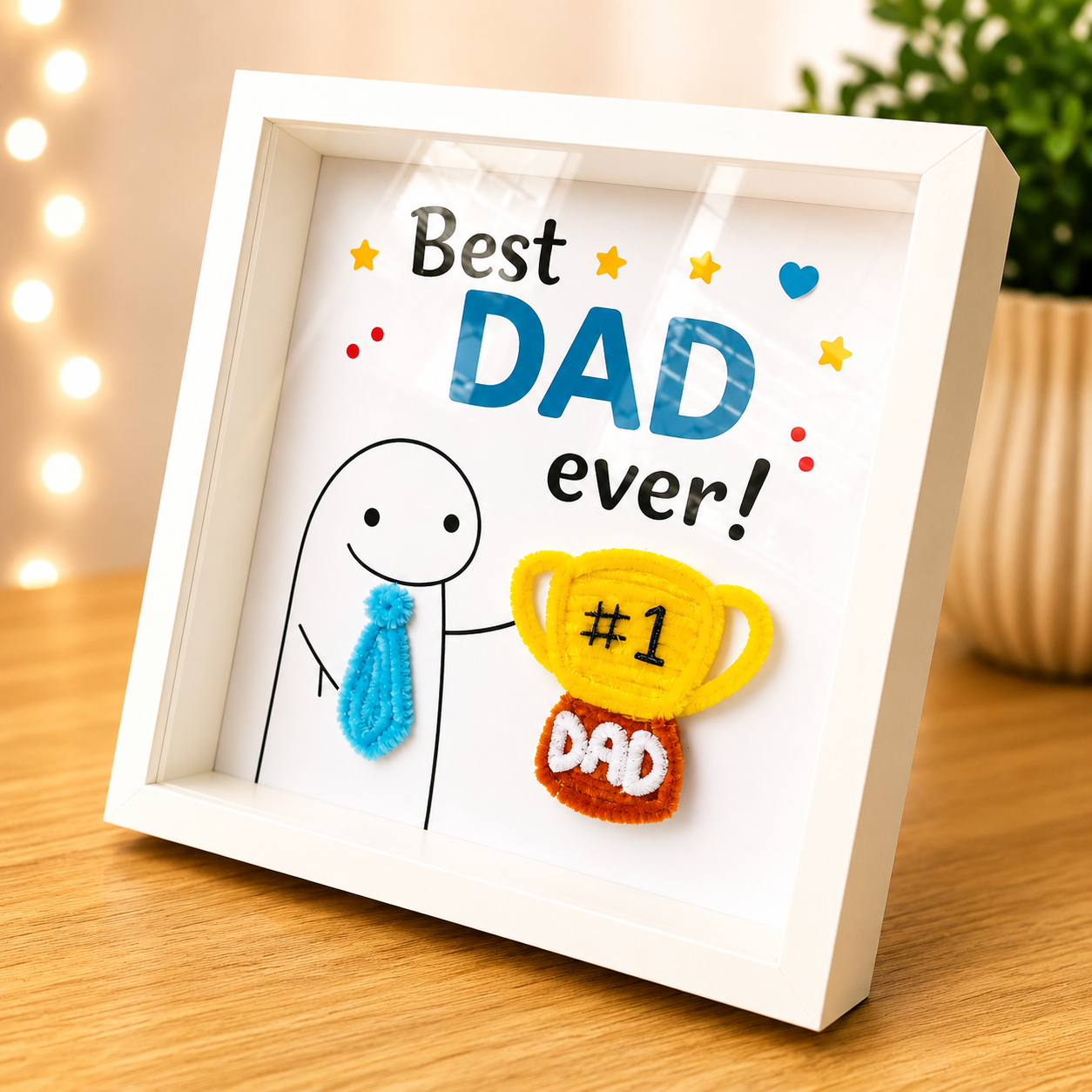 Handmade Father’s Day Photo Frame- Shadow Box