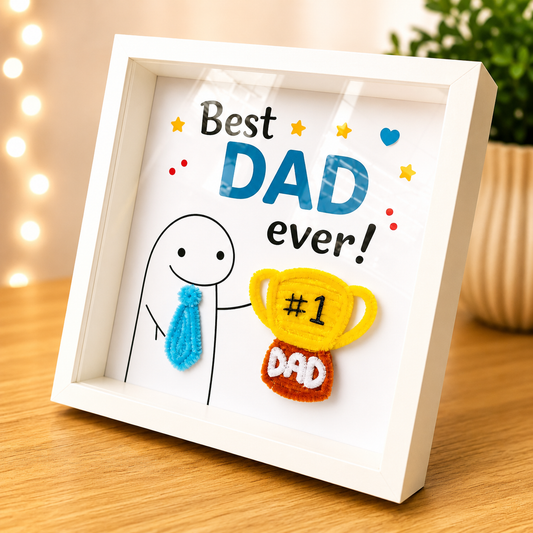 Handmade Father’s Day Photo Frame- Shadow Box