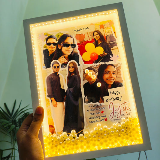 Personalized LED Pearl Shadow Box Frame A4