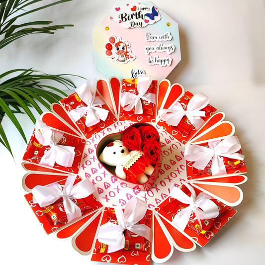 Tin Heart Birthday Chocolate Explosion Box