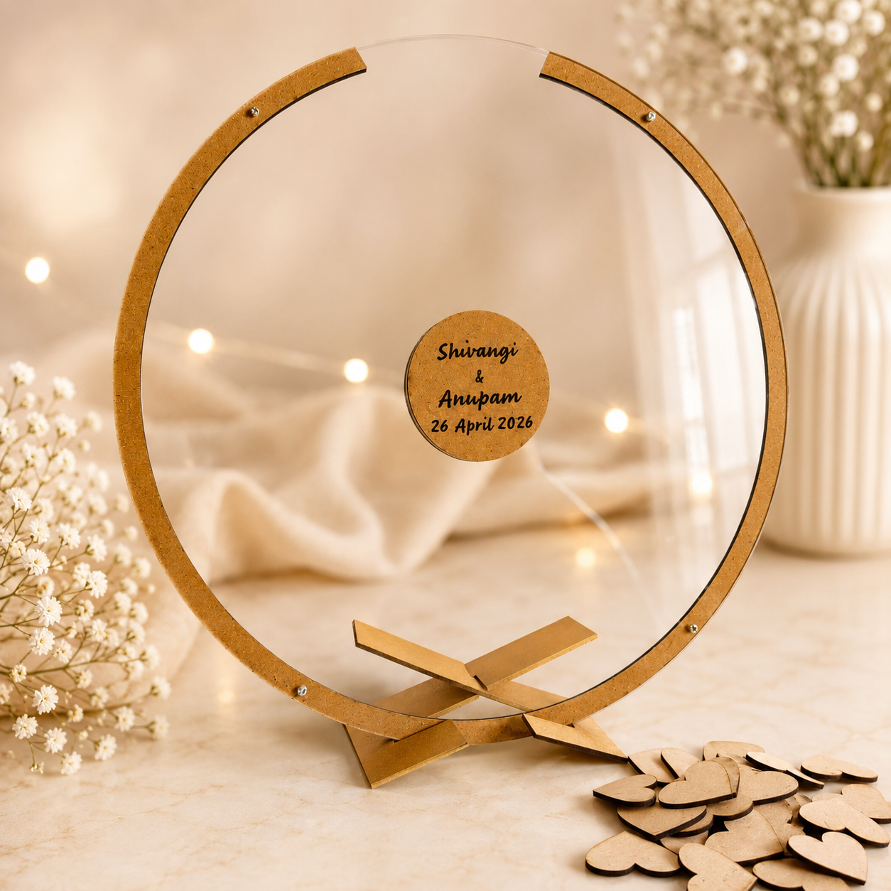 Guest Dropbox Transparent - Personalized Wedding Wish Frame