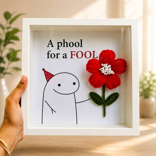 Phool For A Fool Handmade Shadow Box Frame