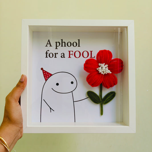 Phool For A Fool Handmade Shadow Box Frame