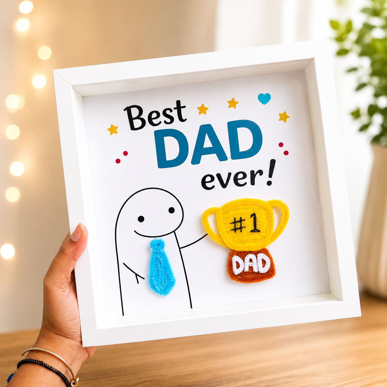 Handmade Father’s Day Photo Frame- Shadow Box