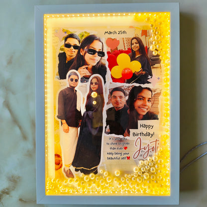 Personalized LED Pearl Shadow Box Frame A4