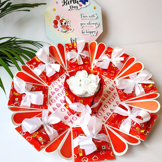 Single-Layer Birthday Kitkat Chocolate Explosion Box