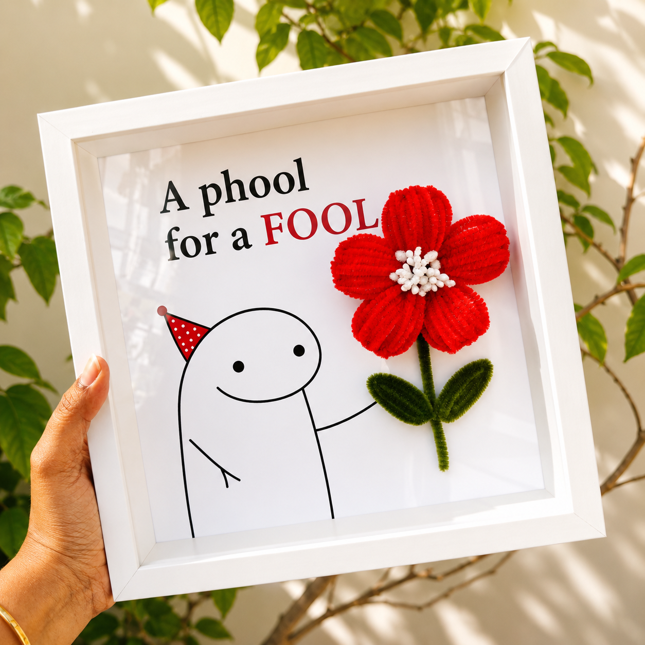 Phool For A Fool Handmade Shadow Box Frame