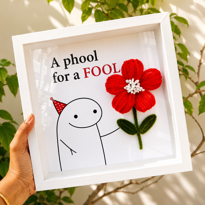 Phool For A Fool Handmade Shadow Box Frame