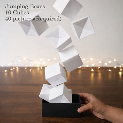 Acrylic Black Jumping Box with 10 Cubes – Birthday