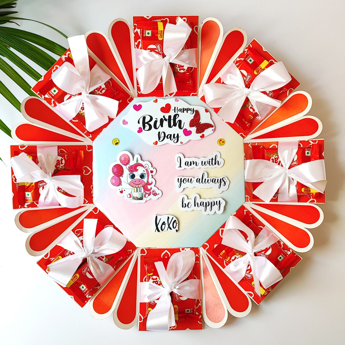 Single-Layer Birthday Kitkat Chocolate Explosion Box