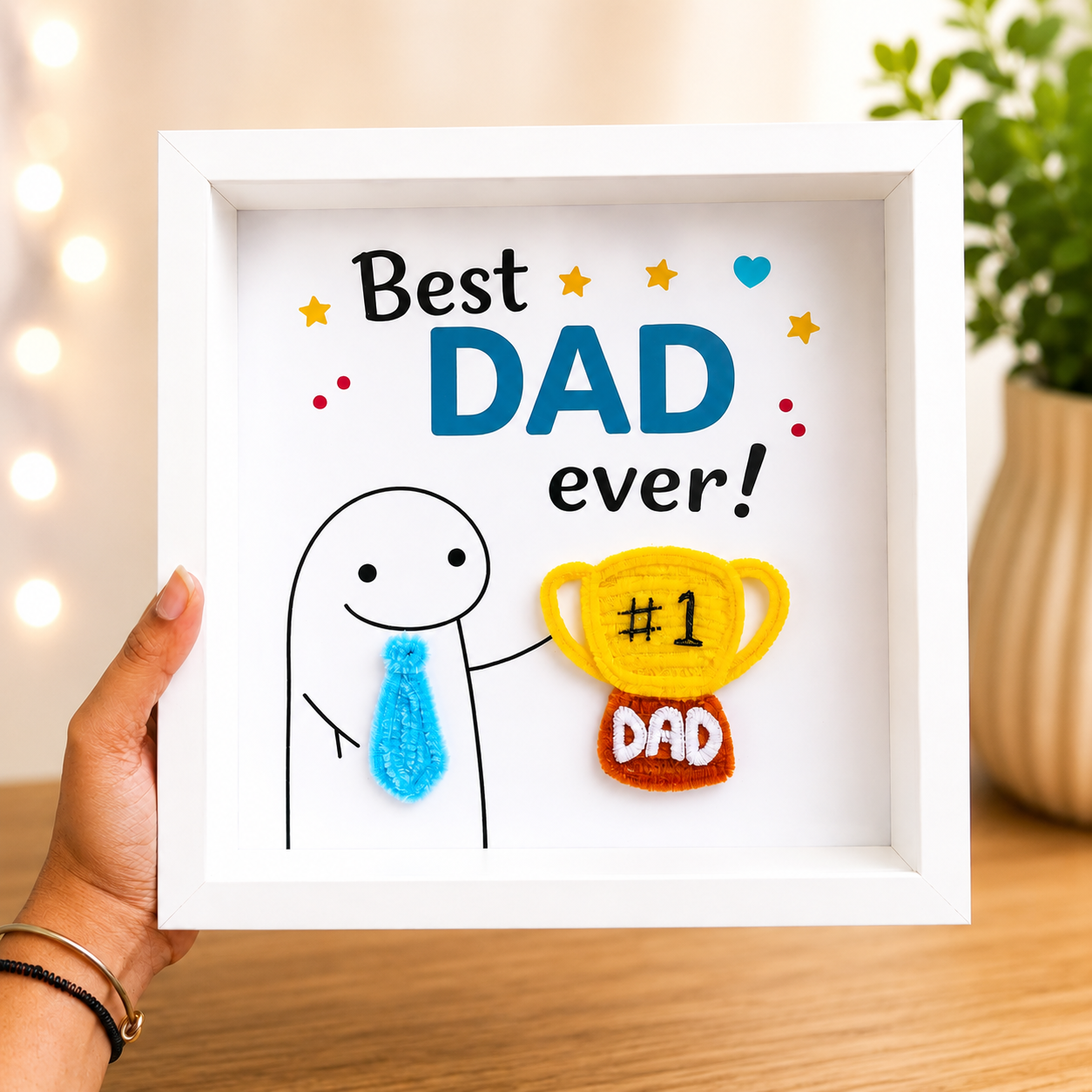 Handmade Father’s Day Photo Frame- Shadow Box