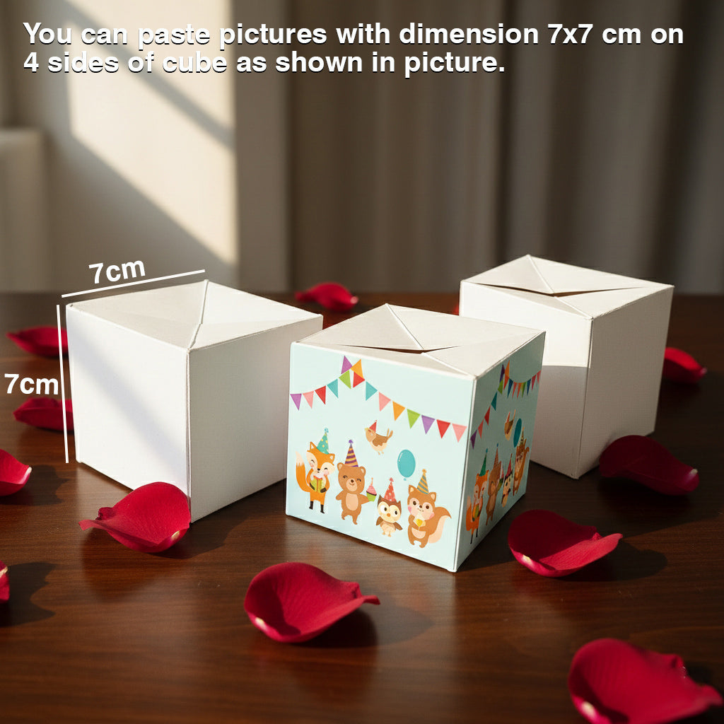 Yellow Jumping Box with 10 cubes Birthday Gift