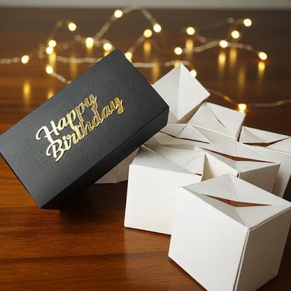 Acrylic Black Jumping Box with 10 Cubes – Birthday