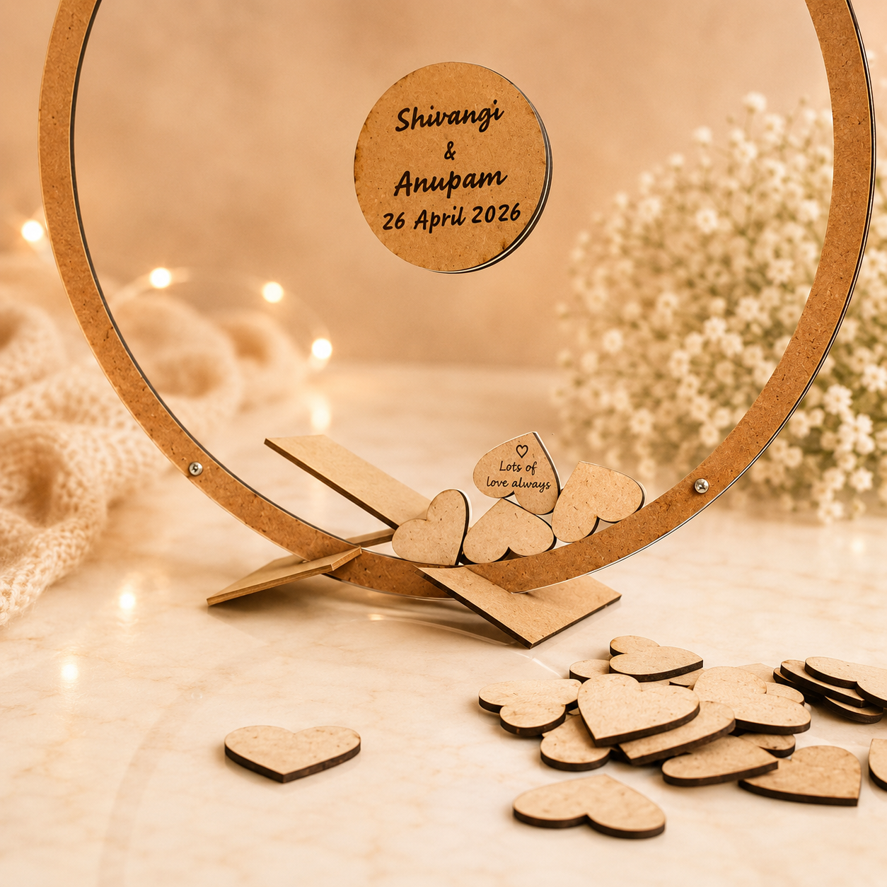 Guest Dropbox Transparent - Personalized Wedding Wish Frame