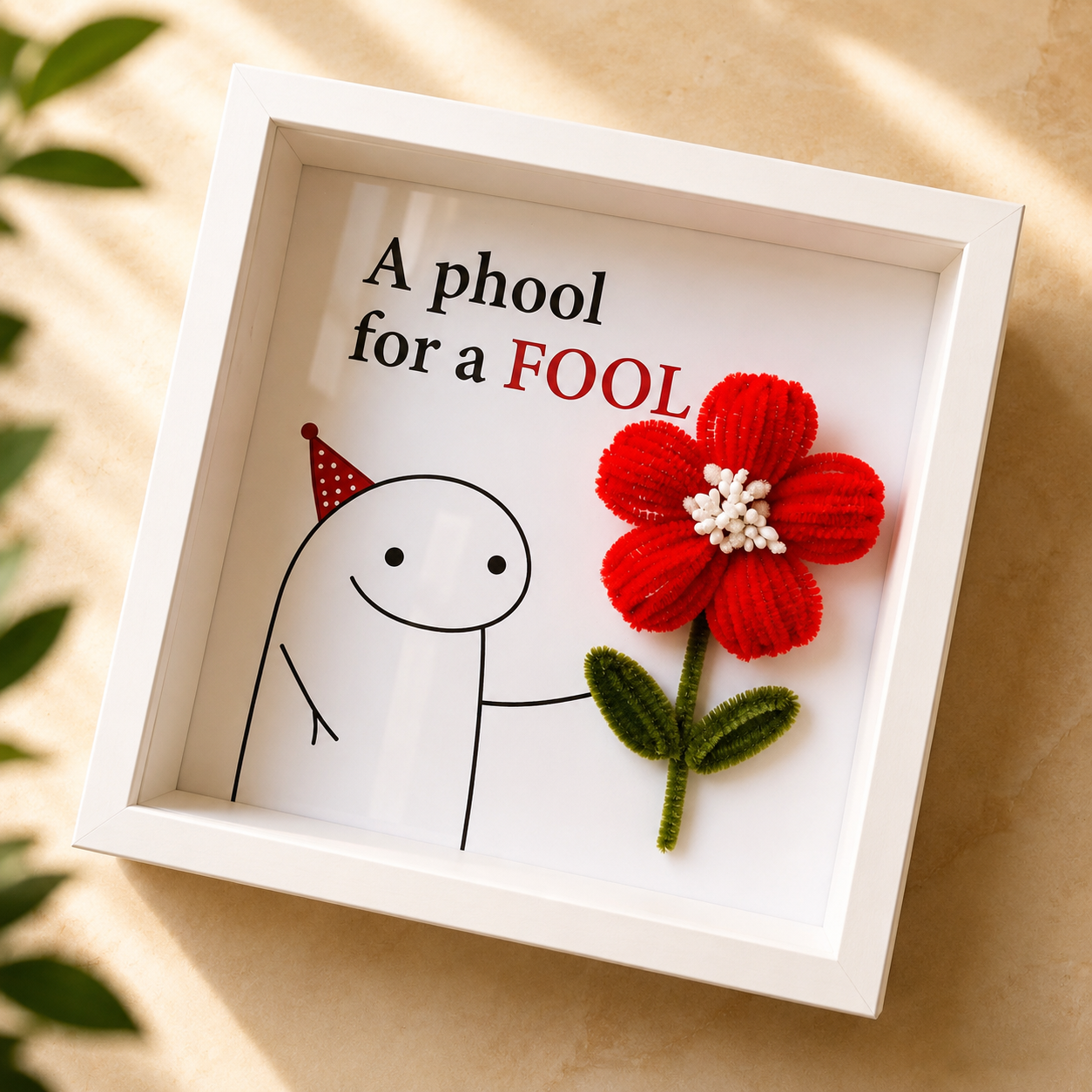 Phool For A Fool Handmade Shadow Box Frame