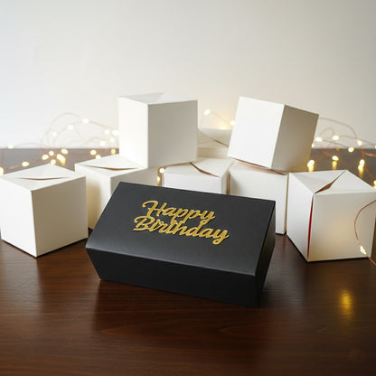 Acrylic Black Jumping Box with 10 Cubes – Birthday