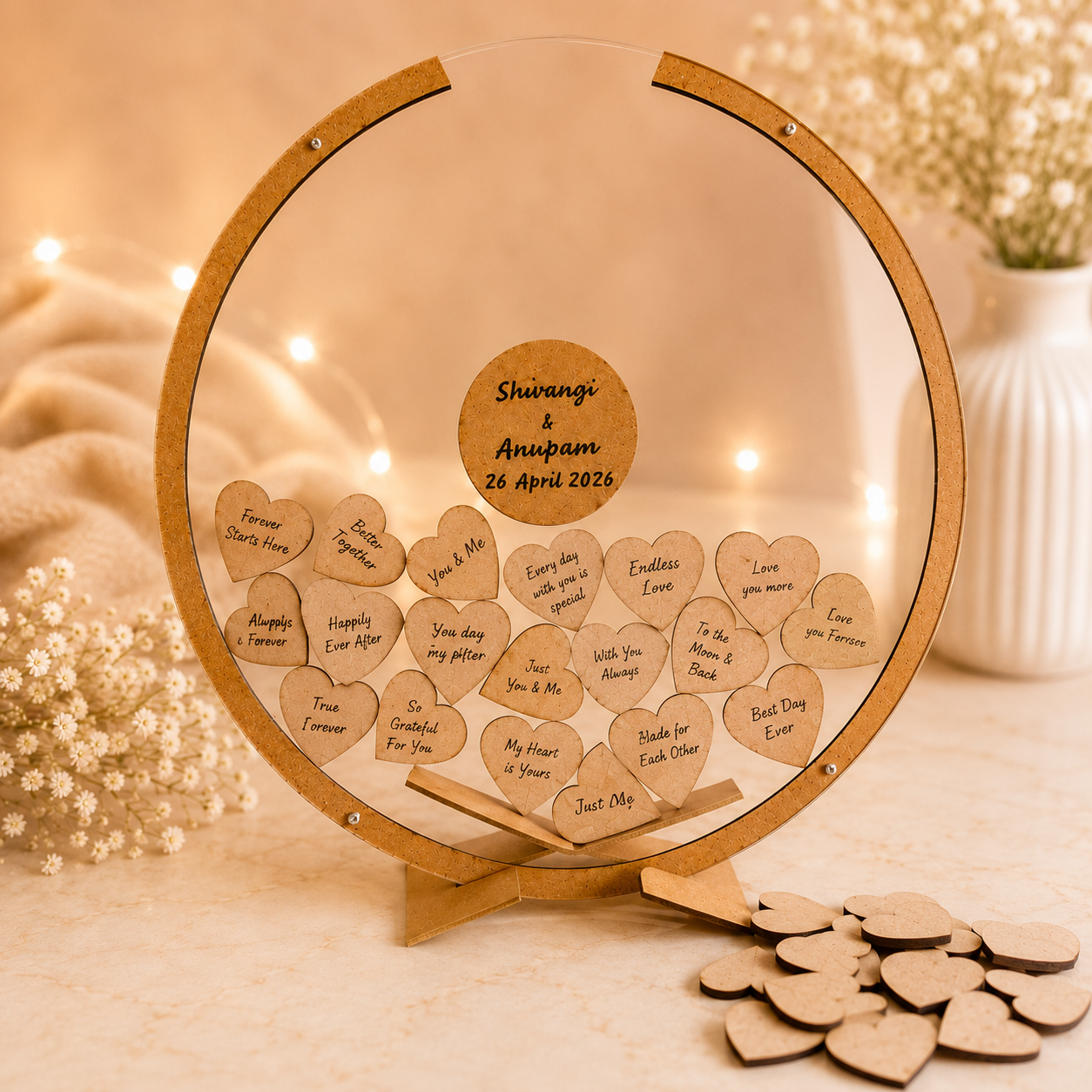Guest Dropbox Transparent - Personalized Wedding Wish Frame