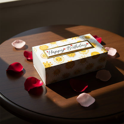 Yellow Jumping Box with 10 cubes Birthday Gift