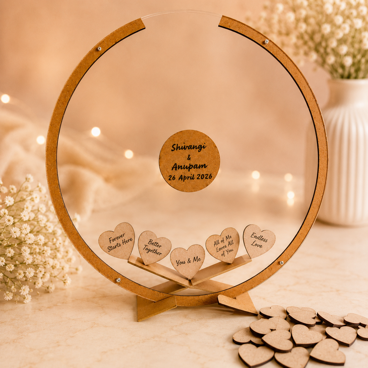 Guest Dropbox Transparent - Personalized Wedding Wish Frame