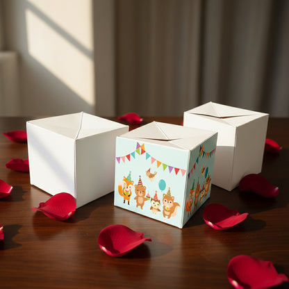 Yellow Jumping Box with 10 cubes Birthday Gift