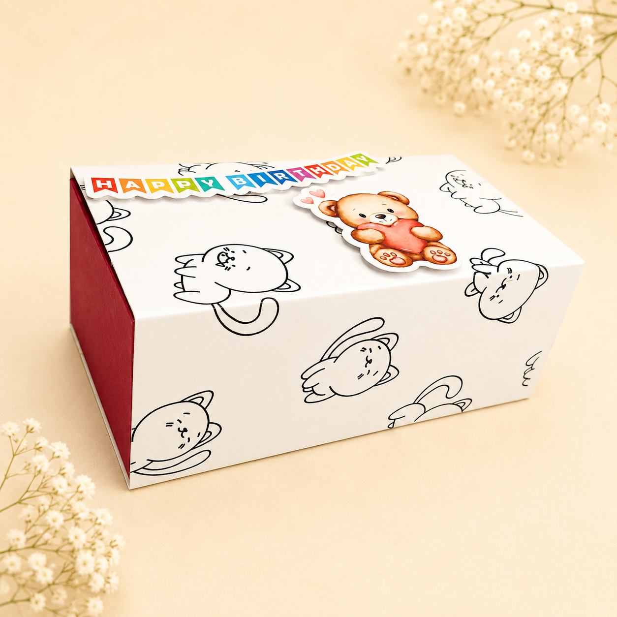 Black & White Cat Jumping Box