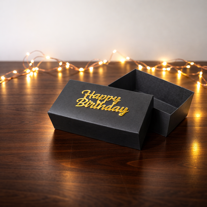 Acrylic Black Jumping Box with 10 Cubes – Birthday