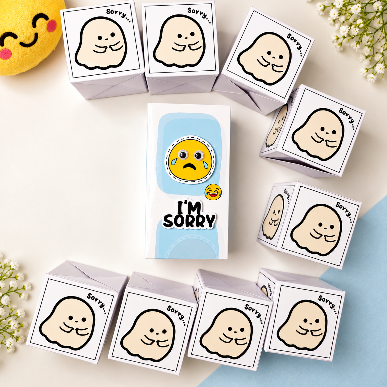 Sorry Emoji Jumping Box
