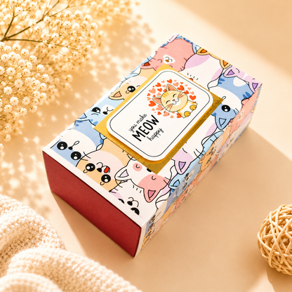 Colorful Cat Jumping Box