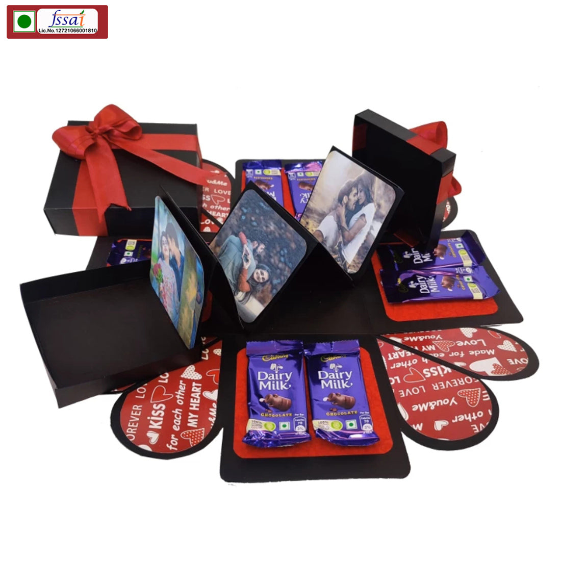 Chandrans Creation Single Layer Dairy Milk Chocolate Explosion Box
