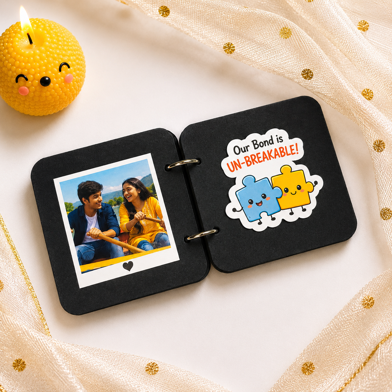 Cute Happy Rakhi Scrapbook