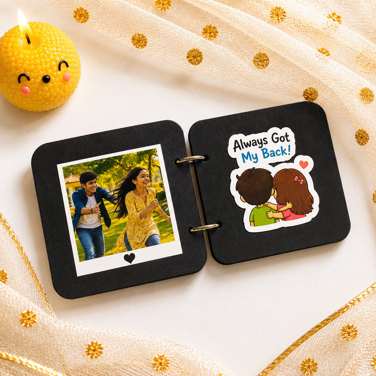 Cute Happy Rakhi Scrapbook