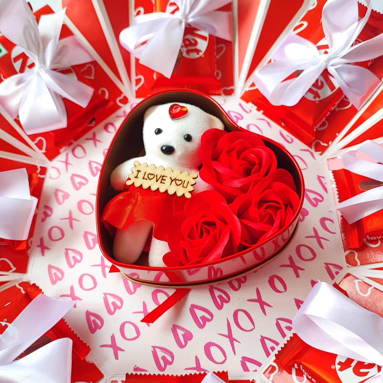 Tin Heart Birthday Chocolate Explosion Box