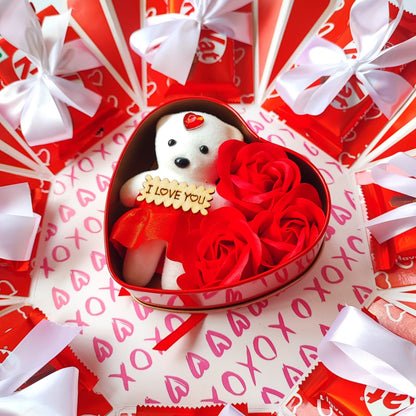 Tin Heart Birthday Chocolate Explosion Box