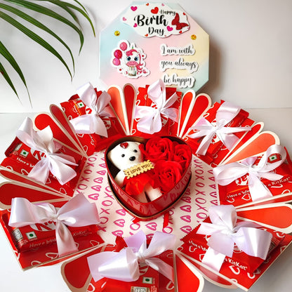 Tin Heart Birthday Chocolate Explosion Box