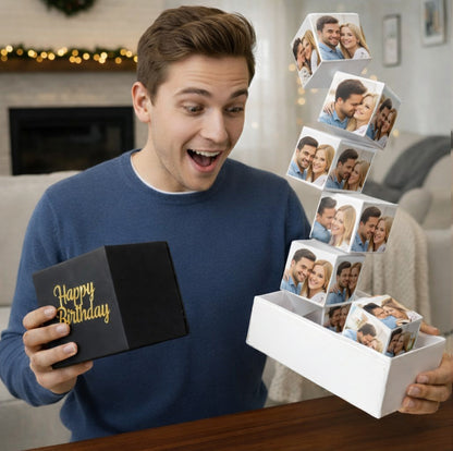 Acrylic Black Jumping Box with 10 Cubes – Birthday