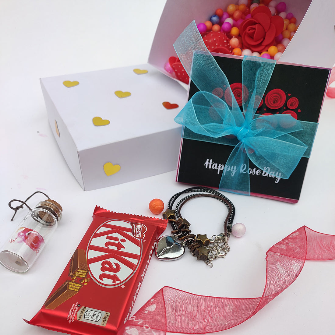 Chandrans Creation Valentine White Surprise Gift Box