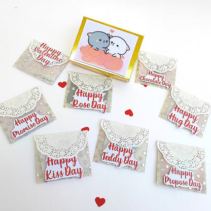 Chandrans Creation Valentine Golden Box Valentine week Message Handmade